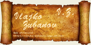 Vlajko Zubanov vizit kartica